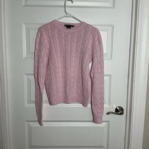 Ralph Lauren Light Pink Cable Knit Sweater Large